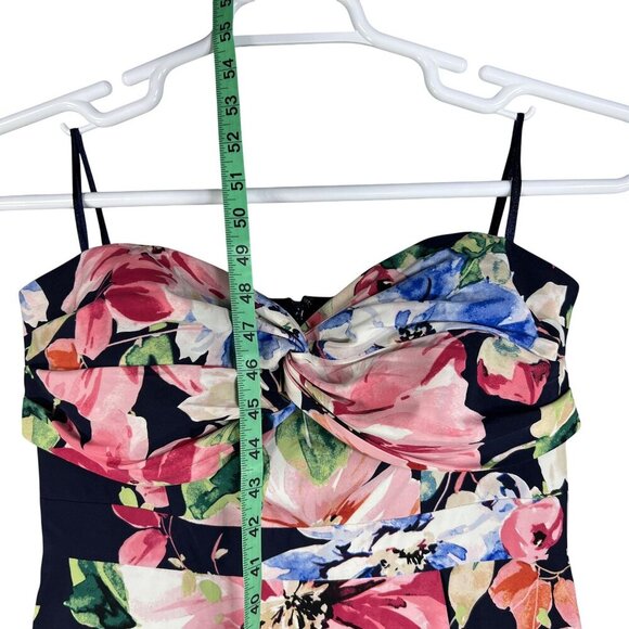 Eliza J 6 Strapless Sweetheart Bustier Floral High Low Ruffle Dress Bloomcore - Picture 13 of 16